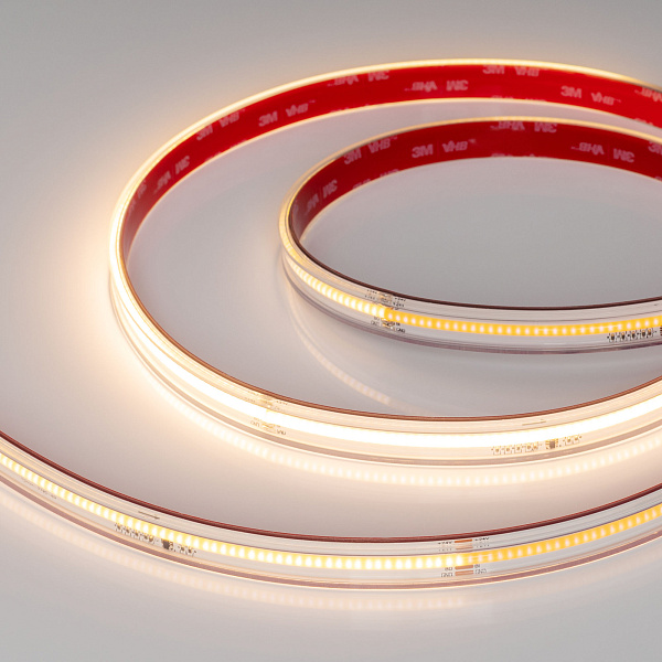 Светодиодная лента герметичная SPI-COB-PS-X378-14mm 24V Warm2700-PX63-BPT (7 W/m, IP67, 5m) (Arlight, бегущий огонь) Lednikoff