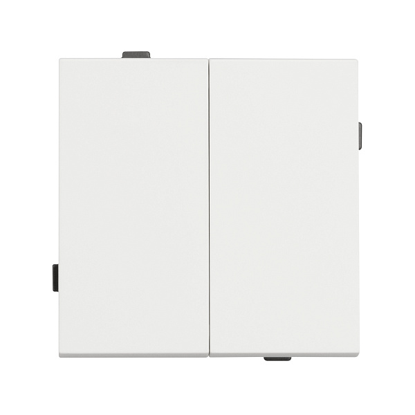 Механизм выключателя двухклавишный проходной SWT-TENDO-MKP2-SFPL-WH (230V, 10A) (Arlight, Матовый белый) Lednikoff