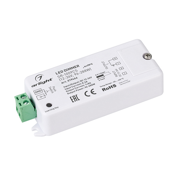Диммер SR-1009CS (12-36V, 96-288W) (Arlight, IP20 Пластик, 3 года) Lednikoff