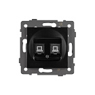 Механизм компьютерной розетки двойной SCT-MPC2-PL-BK-V (RJ-45, CAT6) (Arlight, -) Lednikoff