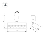 Светильник ART-APRIORI-LASER-TURN-L165-8W Day4000 (BK, 48 deg, 48V) (Arlight, IP20 Металл, 3 года)