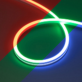 Светодиодная лента герметичная MOONLIGHT-PRO-SIDE-X360-12x17mm 24V RGB (12 W/m, IP67, 10m, wire x2) (Arlight, Вывод боковой, 5 лет)
