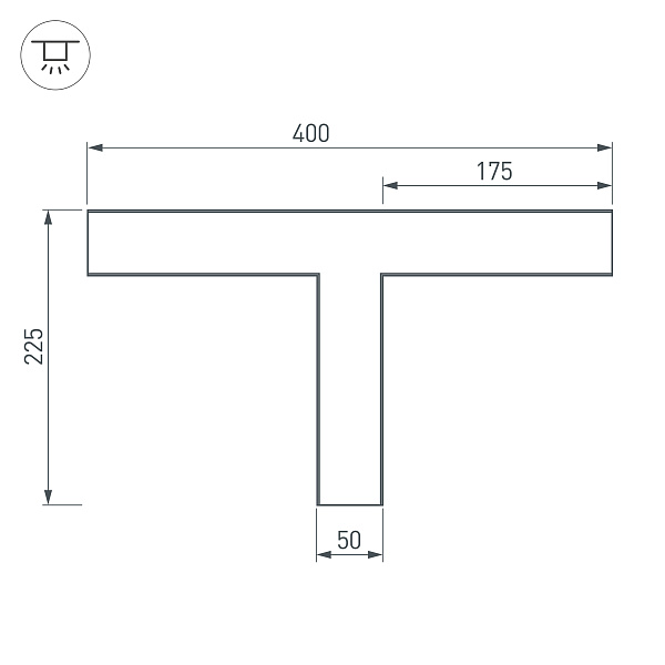 Тройник SL-LINE-5035 (Arlight, Металл) Lednikoff