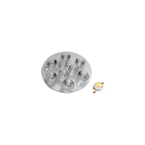 Блок линз 9B30DF (30°, 9X Emitter) (Turlens, -) Lednikoff