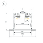 Профиль SL-LINIA49-F-2000 ANOD (BY) (Arlight, Алюминий) Lednikoff