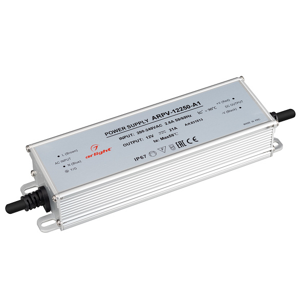 Блок питания ARPV-12250-A1 (12V, 21A, 252W) (Arlight, IP67 Металл, 3 года) Lednikoff