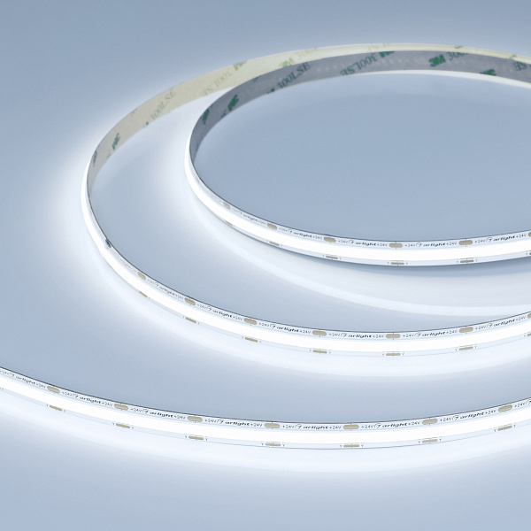 Светодиодная лента COB-X560-10mm 24V White6000 (5-15 W/m, IP20, 5m) (Arlight, -) Lednikoff