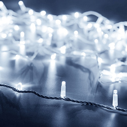 Светодиодная гирлянда ARD-STRING-PRO-10000-WHITE-100LED-FLASH WHITE (230V, 7W) (Ardecoled, IP65, 2 года)