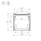 Профиль LINE-3535-BENT-SIDE-2000 ANOD (Arlight, Алюминий) Lednikoff