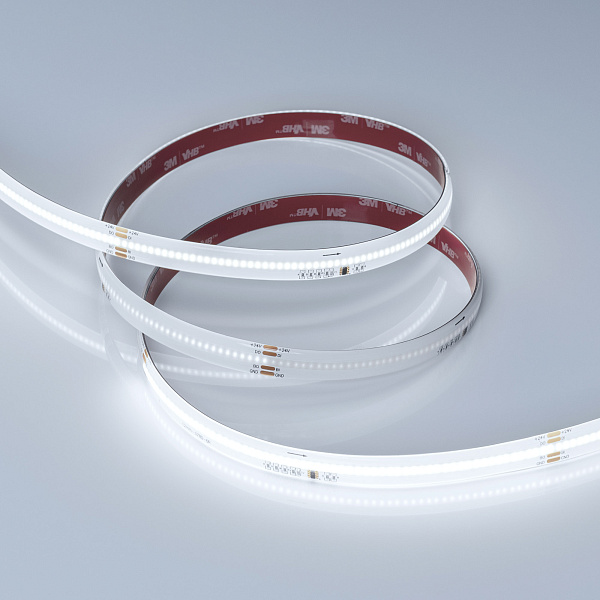 Светодиодная лента герметичная SPI-COB-SE-X378-12mm 24V White6000-PX63-BPT (7 W/m, IP65, 5m) (Arlight, бегущий огонь) Lednikoff
