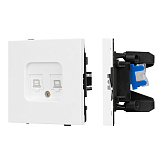 Механизм компьютерной розетки двойной SCT-TENDO-MPC2-PL-WH (RJ-45, CAT6) (Arlight, Белый)