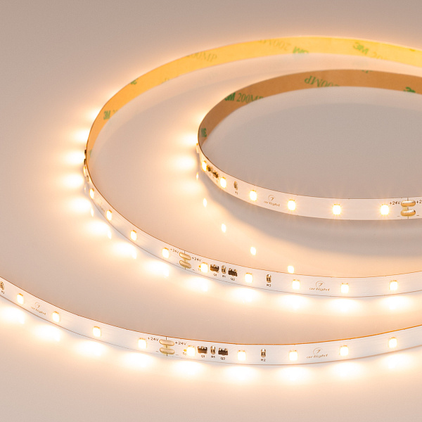 Светодиодная лента IC-A60-8mm 24V Warm2400 (4.8 W/m, IP20, 2835, 10m) (Arlight, стабилизированная) Lednikoff