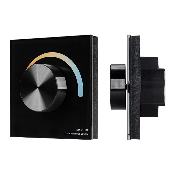 Панель SMART-P20-MIX-G-IN Black (12-24V, 4x3A, Rotary, 2.4G) (Arlight, IP20 Пластик, 5 лет) Lednikoff