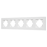 Рамка пластиковая FRM-PERIO-PL-5-WH (Arlight, -)