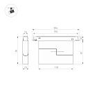 Светильник MAG-ORIENT-FLAT-FOLD-S195-6W Day4000 (BK, 80 deg, 48V) (Arlight, IP20 Металл, 5 лет)