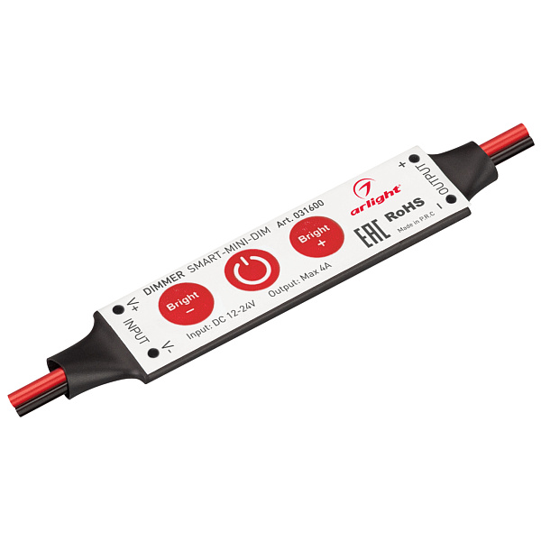 Диммер SMART-MINI-DIM (12-24V, 1x4A) (Arlight, IP20 Пластик, 5 лет) Lednikoff
