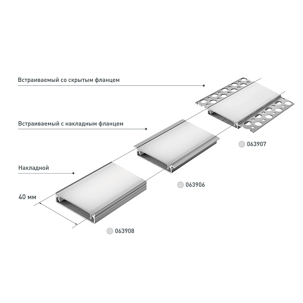 Профиль SL-LINIA40-FANTOM-2000 ANOD (Arlight, Алюминий) Lednikoff