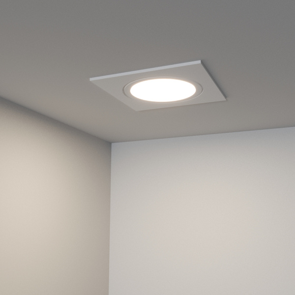 Светодиодный светильник LTM-S60x60WH-Frost 3W Day White 110deg (Arlight, IP40 Металл, 3 года) Lednikoff