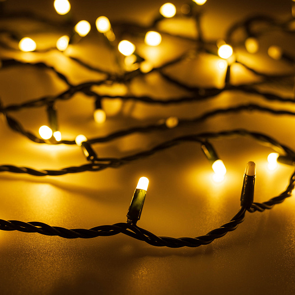 Светодиодная гирлянда ARD-STRING-PRO-1000-GREEN-100LED-MILK-PULSE Warm (230V, 7W) (Ardecoled, IP65) Lednikoff