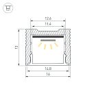 Профиль SL-SLIM-H13M-3000 ANOD (BY) (Arlight, Алюминий) Lednikoff