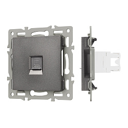 Механизм компьютерной розетки SCT-MPC1-PL-GR (RJ-45, CAT6) (Arlight, -)