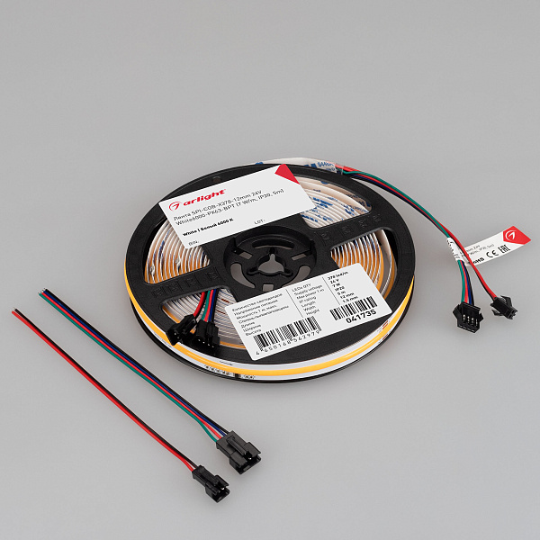 Светодиодная лента SPI-COB-X378-12mm 24V White6000-PX63-BPT (7 W/m, IP20, 5m) (Arlight, бегущий огонь) Lednikoff