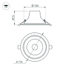 Светильник LTD-LEGEND-R175-20W Day4000 (WH, 50 deg) (Arlight, IP20 Металл, 3 года) Lednikoff