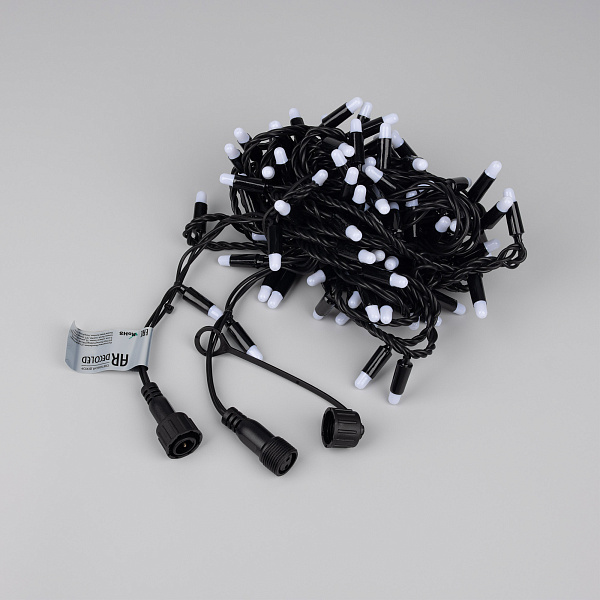 Светодиодная гирлянда ARD-STRING-CLASSIC-10000-BLACK-100LED-MILK-STD Warm (230V, 7W) (Ardecoled, IP65) Lednikoff