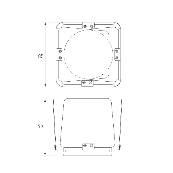 Шторки кашетирующие LGD-ARTIFACT-BARNDOOR-R65 (WH) (Arlight, Металл) Lednikoff