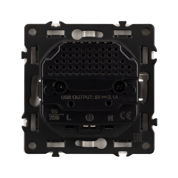 Механизм розетки с USB зарядкой SCT-NOBE-MUAA-SFPL-IS (230V, 16A)  (Arlight, Никель) Lednikoff