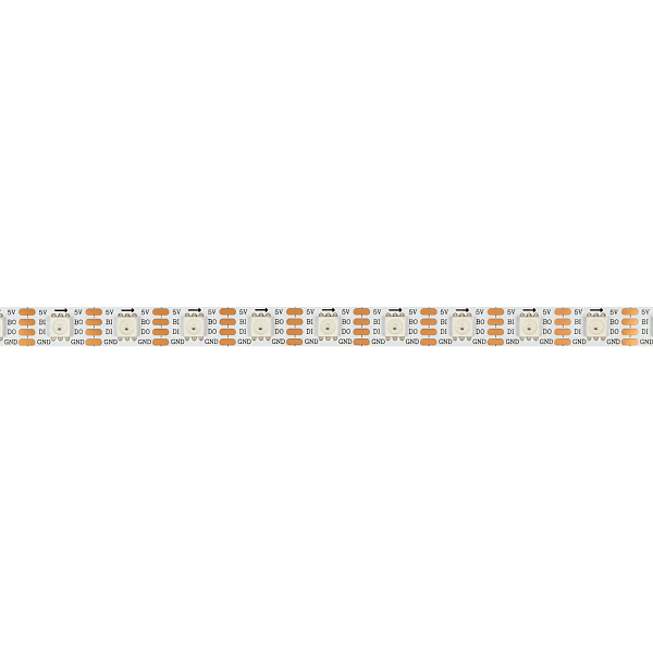 Светодиодная лента SPI-B60-10mm 5V RGB-PX1-BPT (12 W/m, IP20, 5060, 5m) (Arlight, бегущий огонь) Lednikoff