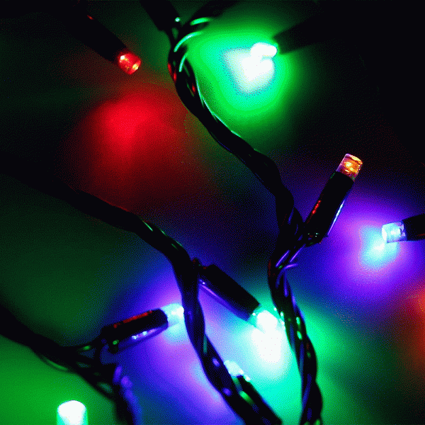 Светодиодная гирлянда ARD-STRING-CLASSIC-10000-BLACK-100LED-LIVE RGB (230V, 7W) (Ardecoled, IP65) Lednikoff