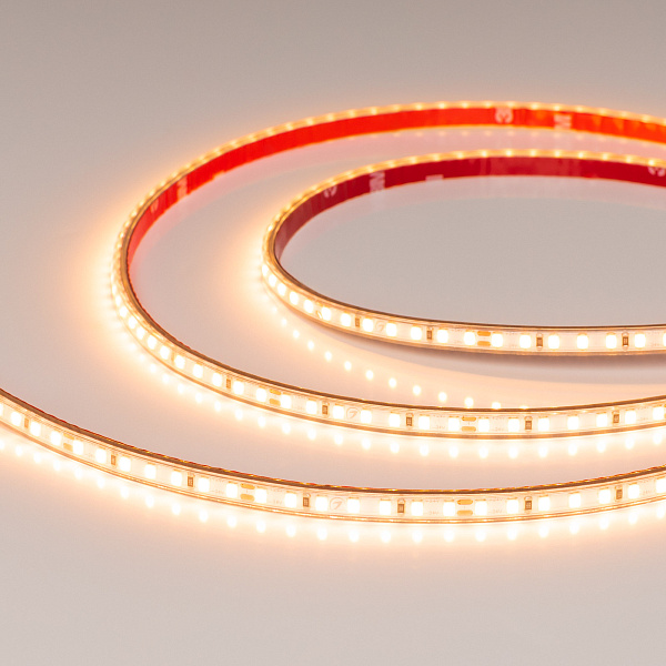 Светодиодная лента герметичная RTW-PS-A140-7mm 24V Warm2400 (10 W/m, IP67, 5m) (Arlight, CRI>90) Lednikoff