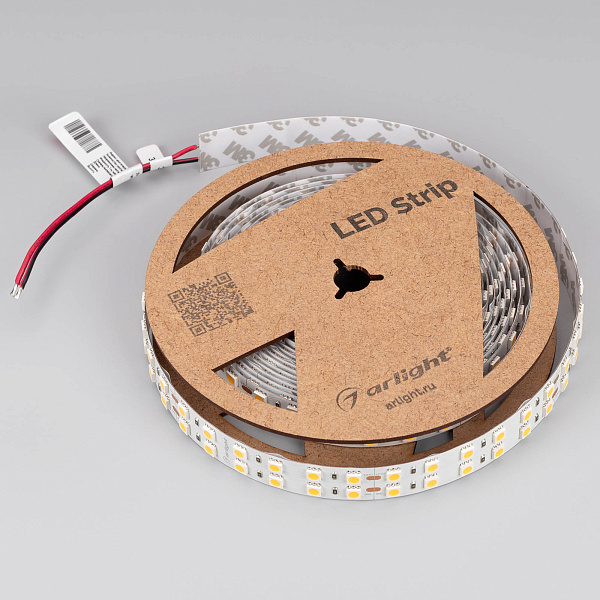Светодиодная лента RT-B144-19mm 24V Warm3000 (34.4 W/m, IP20, 5060, 5m) (Arlight, 34.4 Вт/м, IP20) Lednikoff