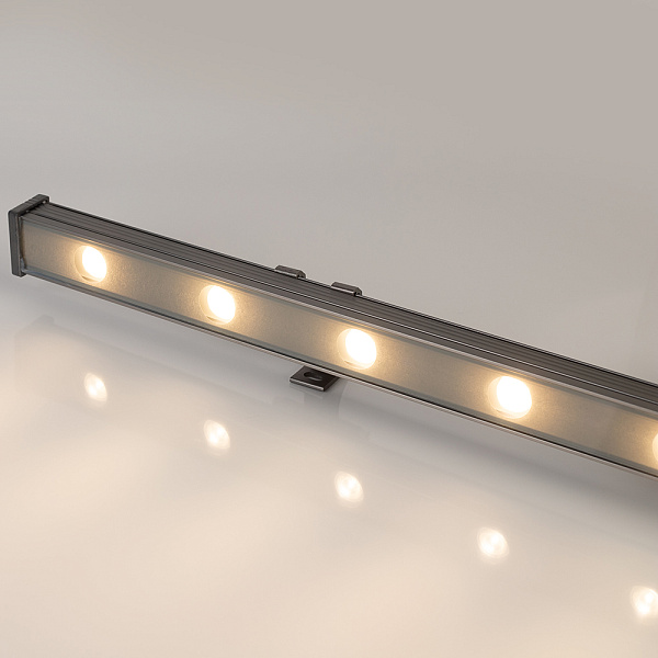 Линейный прожектор AR-LINE-1000-12W Warm3000 (GR, 15x60 deg, 230V) (Arlight, IP65 Металл, 3 года) Lednikoff