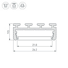 Профиль PLS-LOCK-2000 ANOD (Arlight, Алюминий) Lednikoff