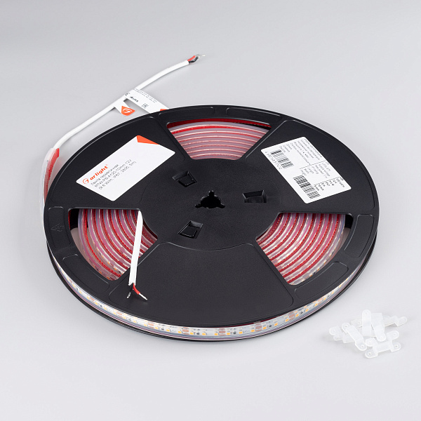 Светодиодная лента герметичная RTW-PS-A120-10mm 12V Warm3000 (9.6 W/m, IP67, 2835, 5m) (Arlight, 9.6 Вт/м, IP67) Lednikoff
