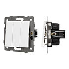 Механизм выключателя трехклавишный непроходной SWT-MK03-PL-WH-V (250V, 10A) (Arlight, -) Lednikoff