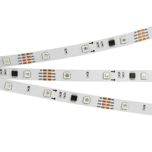 Светодиодная лента SPI-5000-AM 12V RGB (5060, 150 LED x3, 1804) (Arlight, Открытый, IP20) Lednikoff