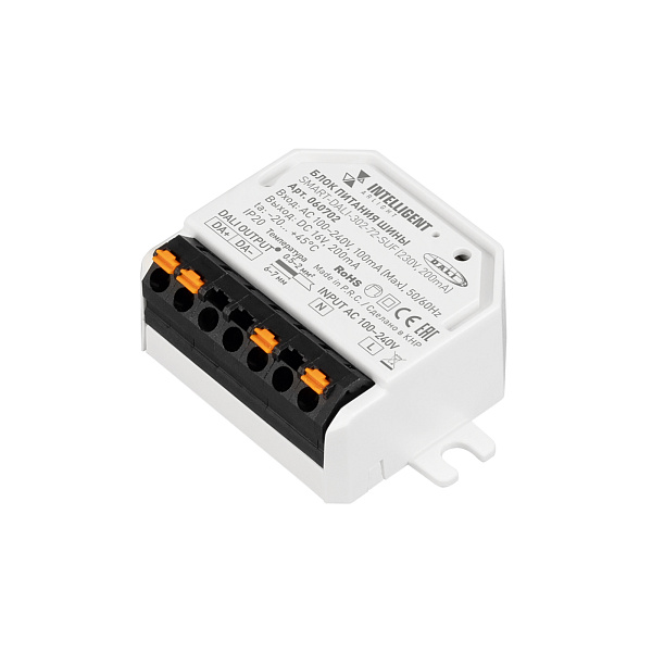 INTELLIGENT ARLIGHT Блок питания шины SMART-DALI-302-72-SUF (230V, 200mA) (IARL, IP20 Пластик, 5 лет) Lednikoff
