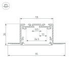 Профиль SL-LINIA55-FANTOM-2500 SEAMLESS ANOD (Arlight, Алюминий) Lednikoff
