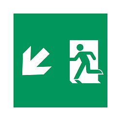 Пиктограмма EMGP-MARK-MA-LDOWN (Человек, Вниз-Влево) (Arlight, Пластик)