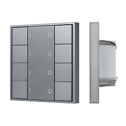 INTELLIGENT ARLIGHT Кнопочная панель DALI-201-23-4G-DIM-DT6-IN Silver (BUS, Frame) (IARL, IP20 Металл, 3 года)