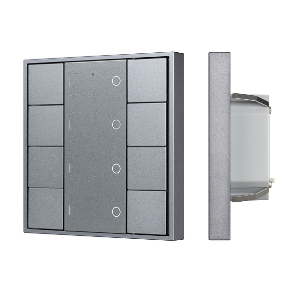 INTELLIGENT ARLIGHT Кнопочная панель DALI-201-23-4G-DIM-DT6-IN Silver (BUS, Frame) (IARL, IP20 Металл, 3 года) Lednikoff