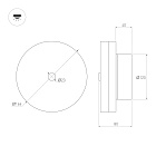Светильник SP-MENTA-WALL-R165-12W Warm2700 (BK, 130 deg, 230V) (Arlight, IP20 Мрамор, 5 лет)