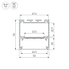 Профиль SL-LINE-5050-3000 BLACK с рефлектором (Arlight, Алюминий) Lednikoff