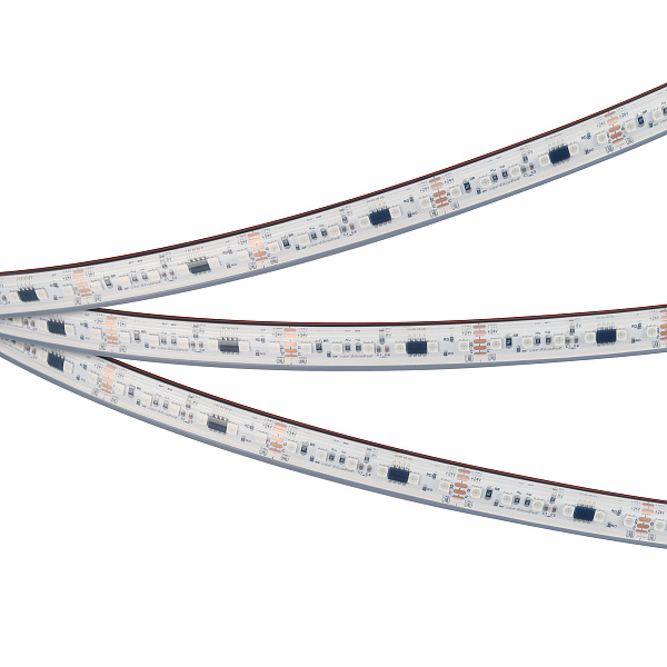 Светодиодная лента герметичная SPI-PS-A120-12mm 24V RGB-PX6-BPT (23 W/m, IP67, 2835, 5m) (Arlight, бегущий огонь) Lednikoff