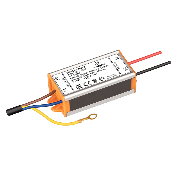 Блок питания ARPJ-SN-42300 (12W, 23-42V, 300mA) (Arlight, IP65 Металл, 3 года) Lednikoff