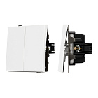 Механизм выключателя двухклавишный непроходной SWT-TENDO-MK02-PL-WH (230V, 10A) (Arlight, Белый) Lednikoff