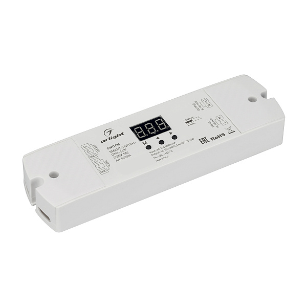 Выключатель SMART-SWITCH-DMX-SUF (230V, 5A) (Arlight, IP20 Пластик, 3 года) Lednikoff